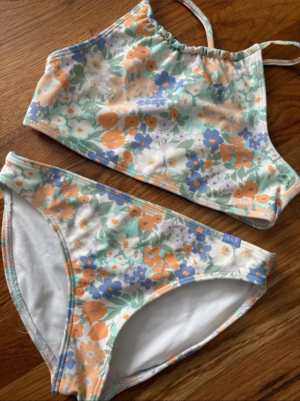 abercrombie kids floral, Peach, Lavender & Mint Floral Bikini Set